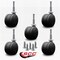 Service Caster 3'' Black Heavy Duty Floor Safe Twin Wheel Caster 5/16 Grip Neck Stem, 5PK SCC-GN02S75-TPR-BLK-5 - alternate 2